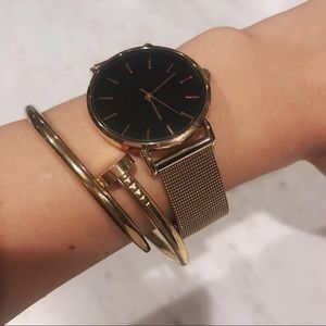 18k gold nail bracelet